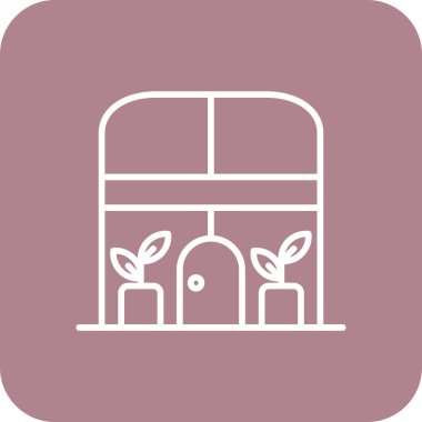 Penceresi olan bir evin vektör çizimi