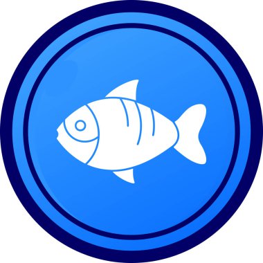 balık simgesi, vektör illüstrasyonu