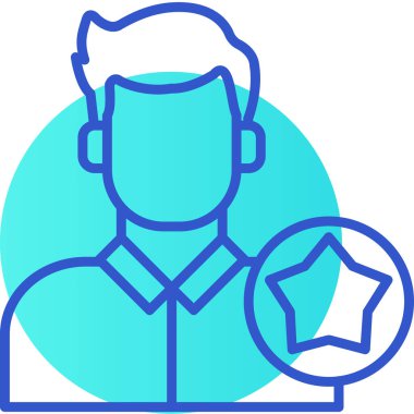 filtrelenmiş dış hat biçiminde avatar avatar man simgesi