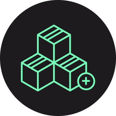 Bir kutu simgesinin vektör illüstrasyonu