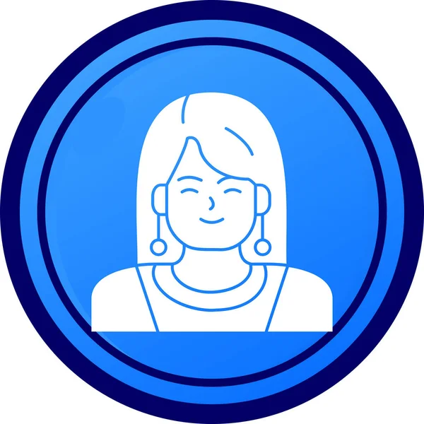 kadın avatar simgesi, vektör illüstrasyonu