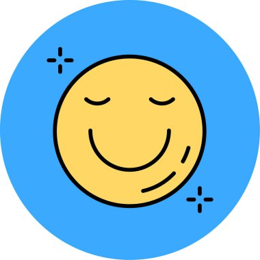 yüz simgesi, basit vektör illüstrasyonu