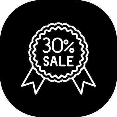 İndirim simgesi, basit vektör illüstrasyonu