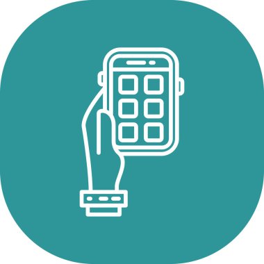 Akıllı telefon. Web simgesi basit illüstrasyon