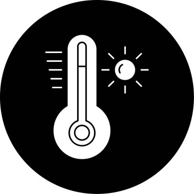 termometre simgesi vektör illüstrasyonu