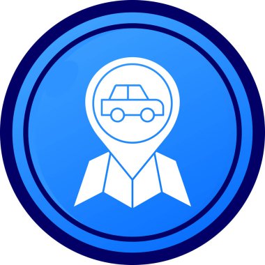 Taksi sürücüsü ikon vektör illüstrasyonu