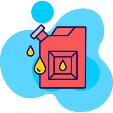 Yağ damlası ikonu. Web tasarımı için yakıt pompası vektör simgelerinin basit çizimi