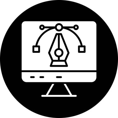 Bilgisayar. Web simgesi basit tasarım