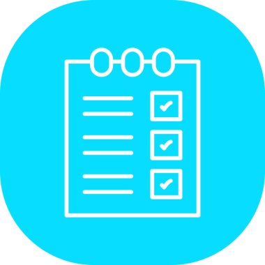 Kontrol listesi simgesi vektör illüstrasyonu