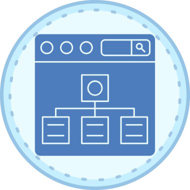 Tarayıcı. Web simgesi basit illüstrasyon