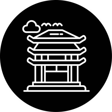 vektör Çin Tapınağı simgesi