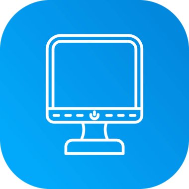 bilgisayar monitörü, vektör illüstrasyonu