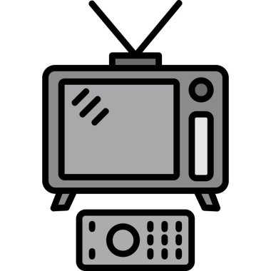 TV simgesi, basit tarzı