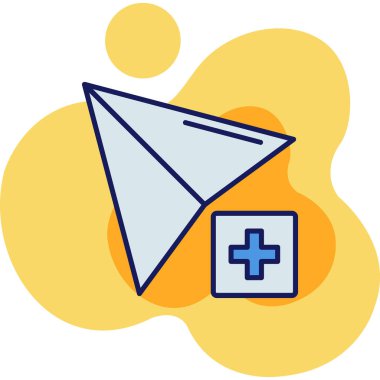 Haçlı bir haçın vektör çizimi ve tıbbi bir simge