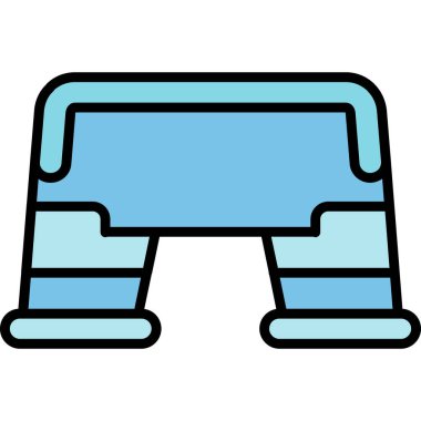 Yedek kulübesinde. Web için bank vektör simgelerinin özet çizimi