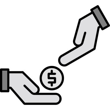 para ve iş simgesi belirleme vektörü.