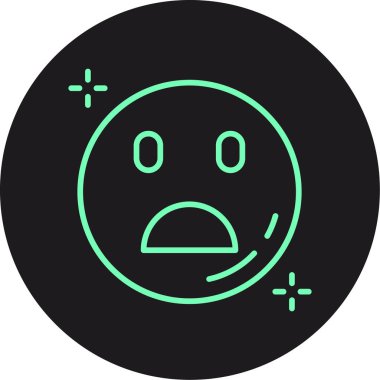 hüzünlü simge, vektör illüstrasyonu