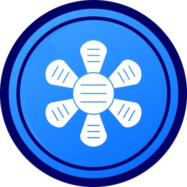 Kar tanesi. Web simgesi basit illüstrasyon