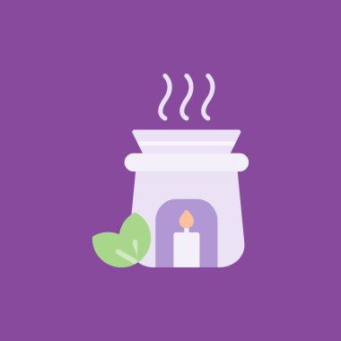 mum vektörü düz renk simgesi