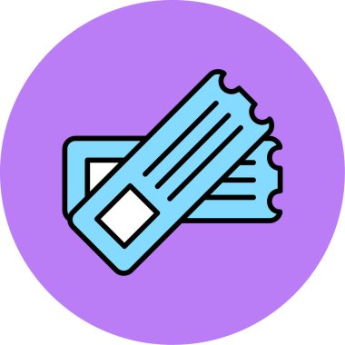 Bilet. Web simgesi basit illüstrasyon
