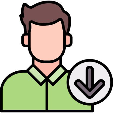 Avatar iş adamı simgesi - özet biçimi