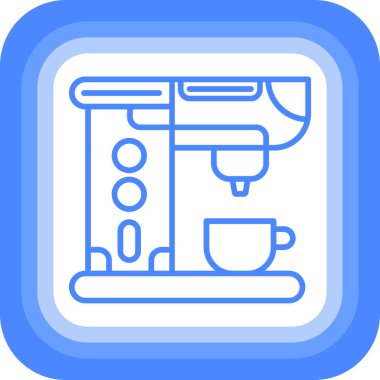kahve makinesi web simgesi basit tasarım