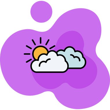 bulutlu hava kutsal kişilerin resmi, vektör çizim