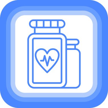 Tıbbi simge şişesinin vektör çizimi