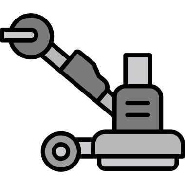Araba servisi ikonu. Web için mekanik vektör simgesinin özet çizimi