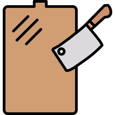 Bıçak simgesi, vektör illüstrasyonu