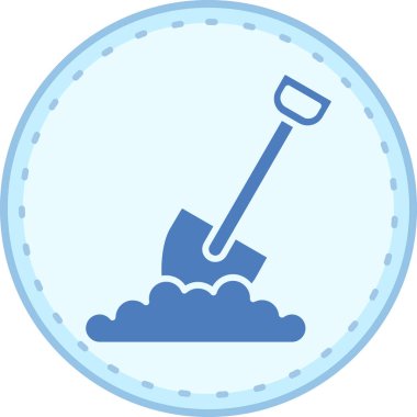 Kürek. Web simgesi basit illüstrasyon