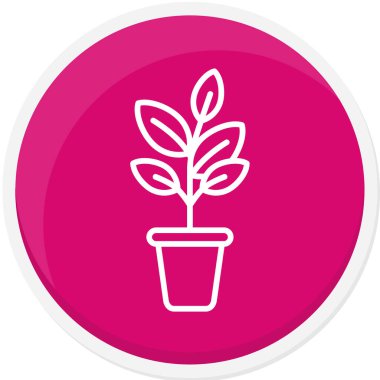 Bitki. Web simgesi basit illüstrasyon