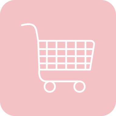 Alışveriş arabası, illüstrasyon, vektör, beyaz arka planda..