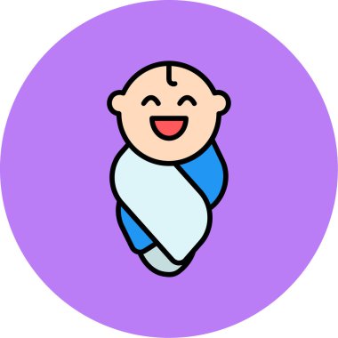 Bebeğim. Web simgesi basit illüstrasyon