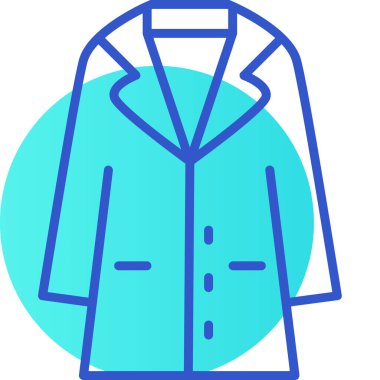 Ceket simgesi modern vektör illüstrasyonu