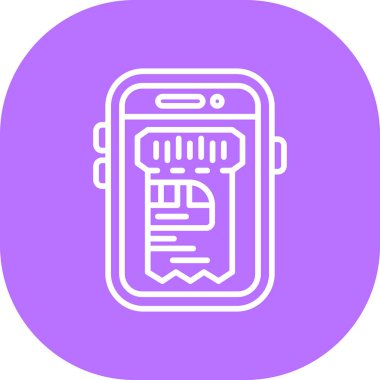 akıllı telefon simgesi vektör illüstrasyonu