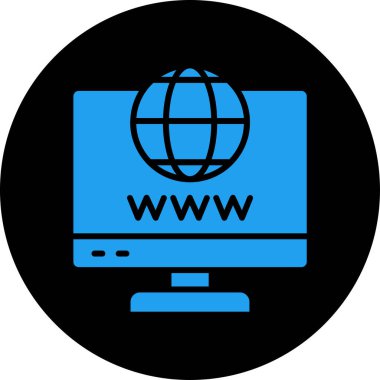 Kolayca değiştirebilen ya da düzenleyebilen internet vektör simgesi