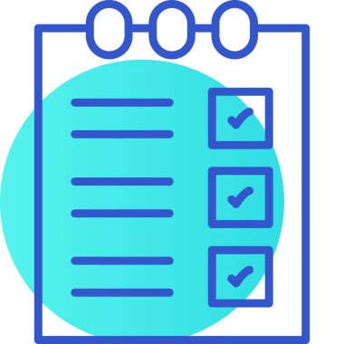 Kontrol listesi. Web simgesi basit illüstrasyon