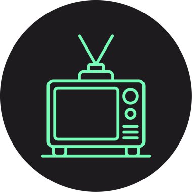 benzersiz TV hattı vektör simgesi