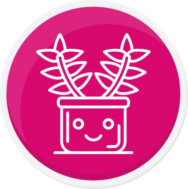 Bitki. Web simgesi basit illüstrasyon