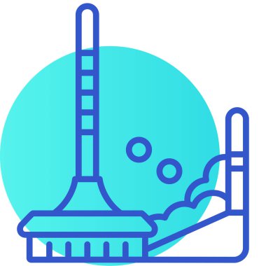 Fabrika. Web simgesi basit illüstrasyon