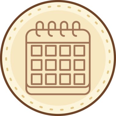 Takvim simgesi vektör illüstrasyonu