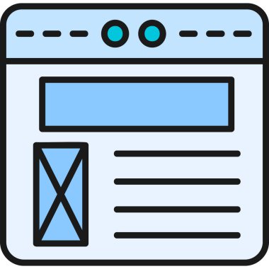 Tarayıcı tarayıcı internet simgesi ana hat biçiminde