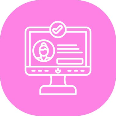 Bir bilgisayar simgesinin vektör illüstrasyonu