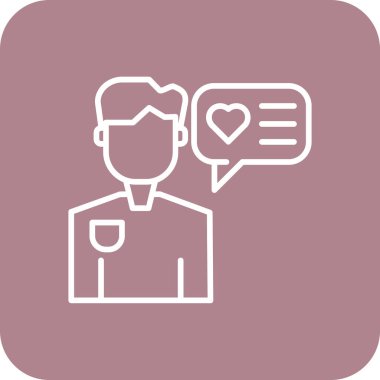 Konuş. Web simgesi vektör illüstrasyonu