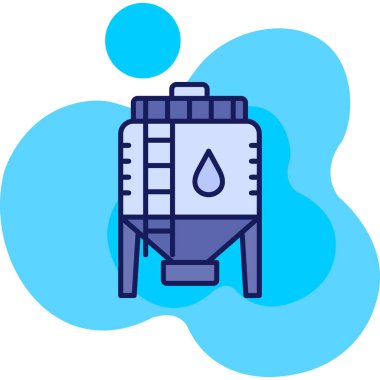 Su. Web simgesi basit illüstrasyon