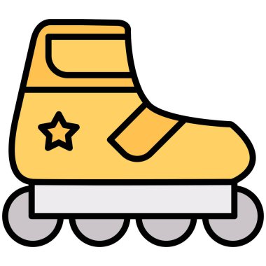 Paten kayma ikonu. Web için basit paten vektör simgeleri çizimi