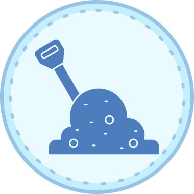 Kürek. Web simgesi basit illüstrasyon