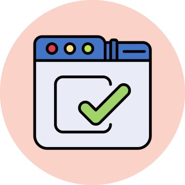 Kutu simgesini işaretle, vektör illüstrasyonu basit tasarım