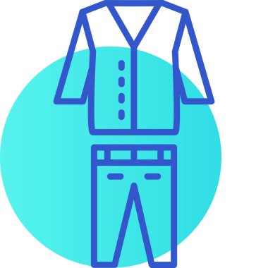 Mavi takım elbiseli bir adamın vektör çizimi